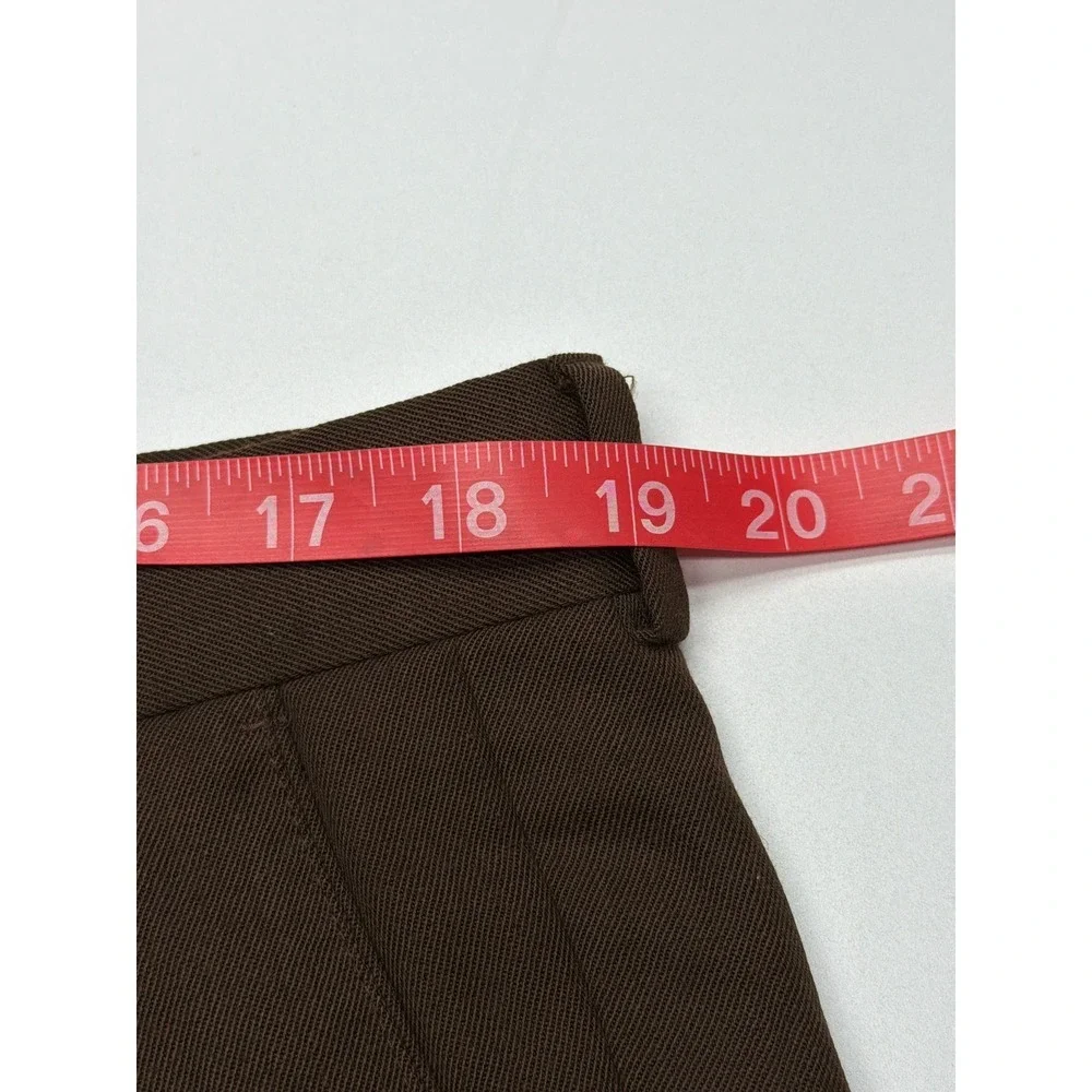 Monsieur by Givenchy Vintage Brown Double Pleated Cuffed Dress‎ Pants Mens 36R